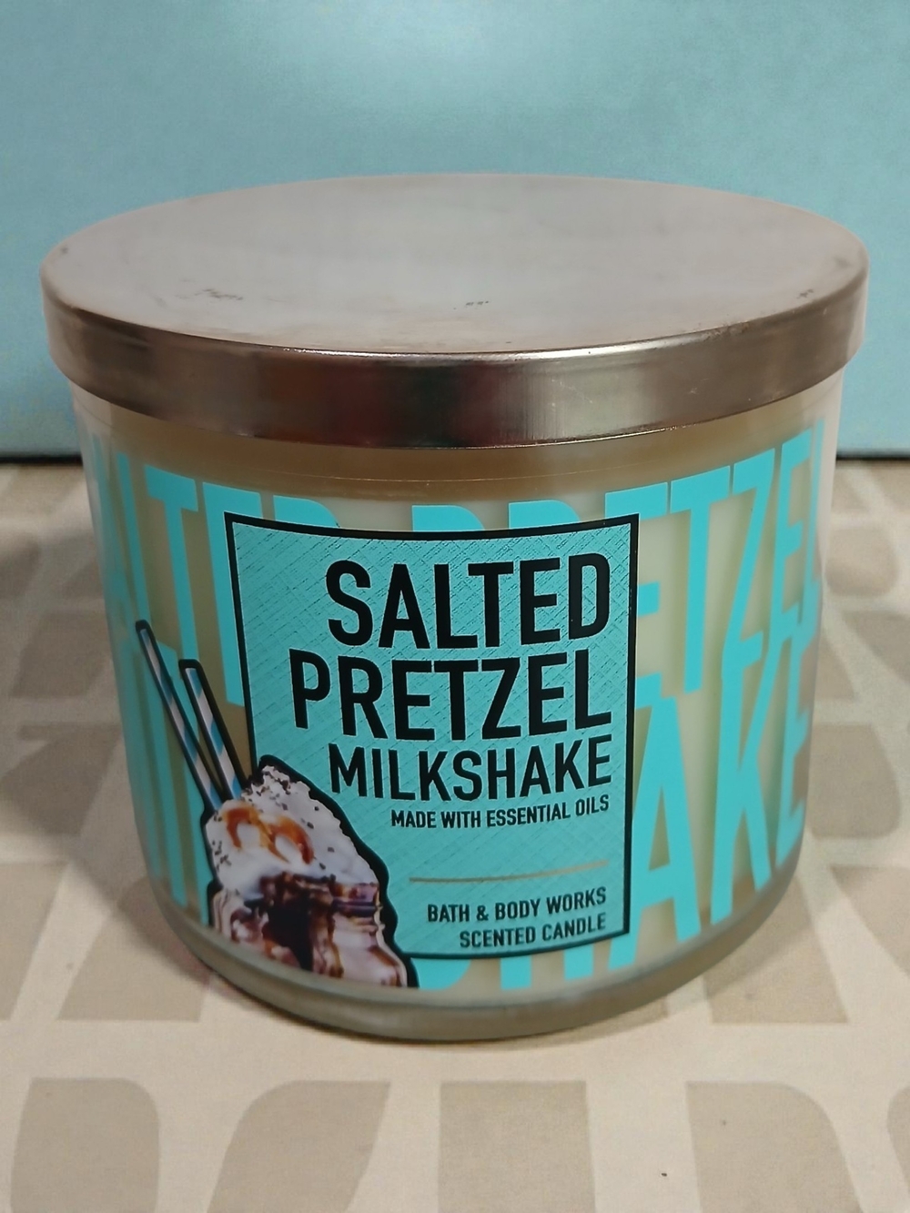 Bath & Body Works Salted Pretzel Milkshake Aqua Scented Candle